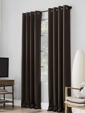 2 panel Sun Zero Nordic Theater Grade Extreme 100% Blackout Grommet Curtain